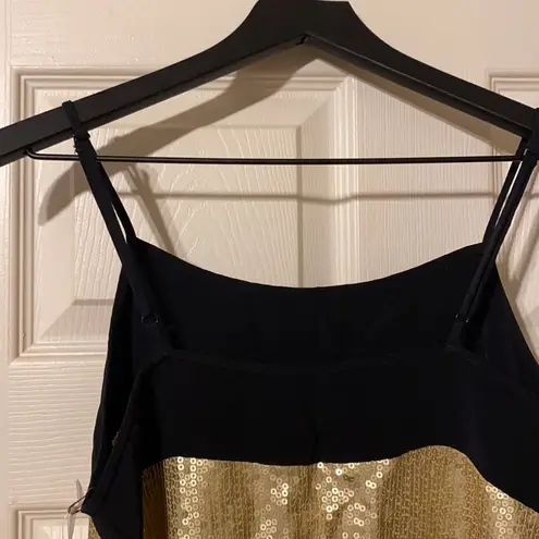 Chelsea28 NWT Nordstrom gold sequin contrast cami, size small