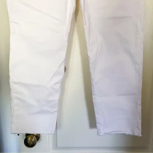 Frank & Eileen Pant Wicklow Chino Twill Mid-Rise Cropped Raw Light Pink 10 GUC