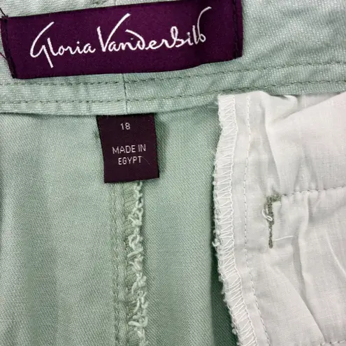 Gloria Vanderbilt Women's Capri Cropped Pants Embroidered Size 18 Comfort Cadual