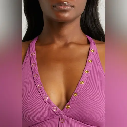 Robin Piccone Amy Halter Bikini Top, Lotus Color, Size Large, $138