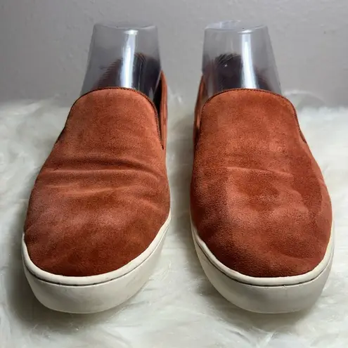 Birdies The Swift Slip-On Sneaker Suede Leather Flats Nutmeg Orange Size