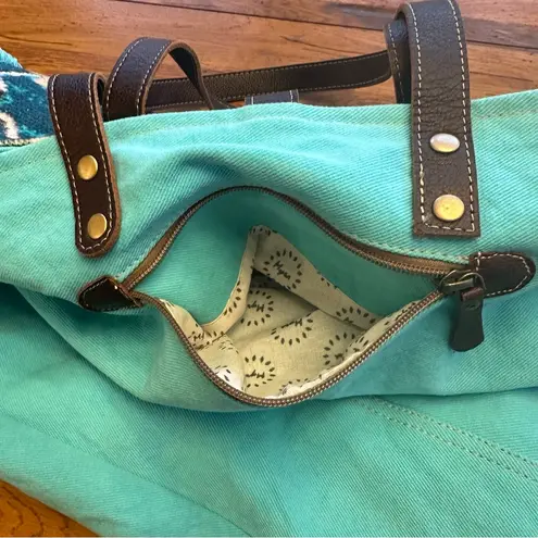 Myra XL Weekender Bag Tote Teal Blue