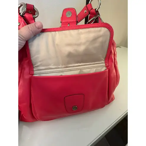 Coach  Campbell‎ Leather Hobo Bag Raspberry Pink C1480-F24686