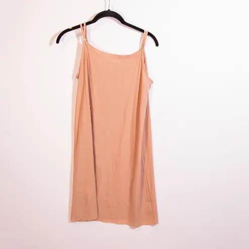 NEW Soma Intimates Smoothing Shaping Mini Dress Slip Soft Tan Neutral Large