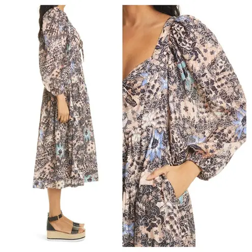 Ulla Johnson NWT  Kemala Floral Long Sleeve Dress (0)