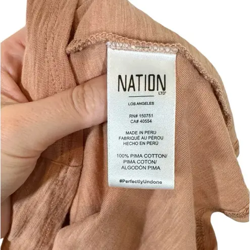 Nation Ltd Shalom Tie Bow Open Back Combo Top in Bisou Blush- Still Full Price
