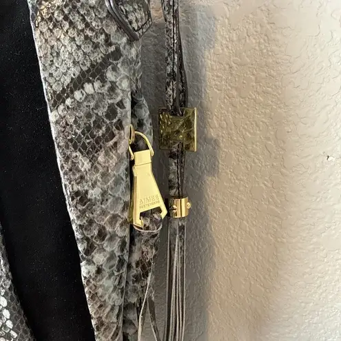 Aimee Kestenberg Tuscany Hobo Purse Shoulder Bag Suede Animal Print Leather