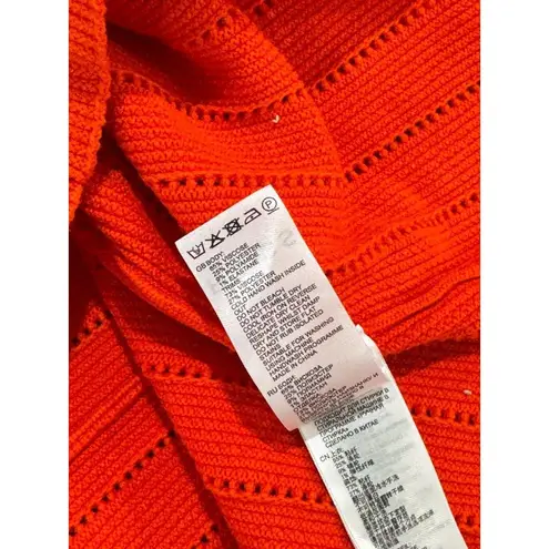 Reiss Womens Top Red Dory Stitch Interest Square Neck Vest Tank Stretch Small