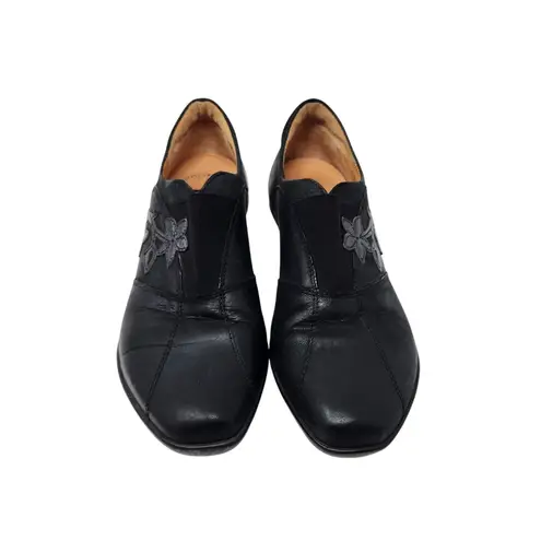 Think Square Toe Block Heels Leather Pumps Comfort Shoes Slip On Black Size 37