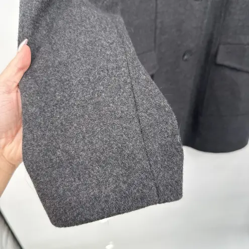 Chadwick's Dark Charcoal Grey Wool Button Front Coat Jacket Size 16