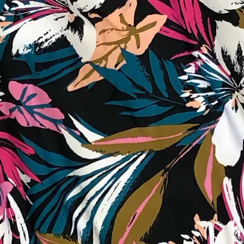 Kona Sol Twisted Back Tropical One-Piece Swimsuit size Small