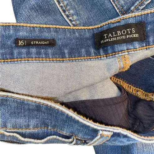 Talbots  Flawless Five-Pocket Straight Blue Denim Jeans Size 16