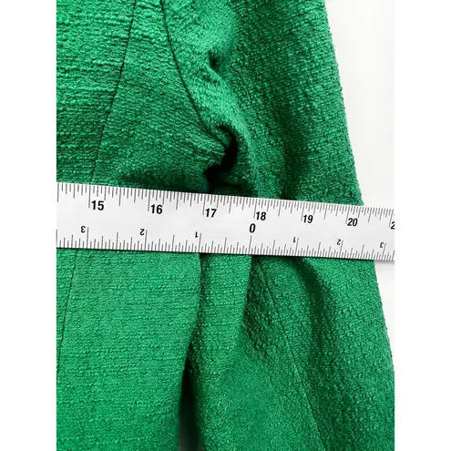 Sea New York Green Black Perforated Leather Zip Up Blazer Jacket Size 4