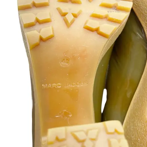 Marc by Marc Jacobs Olive Green Patent Platform Heels Size 40 Chunky Block Pumps