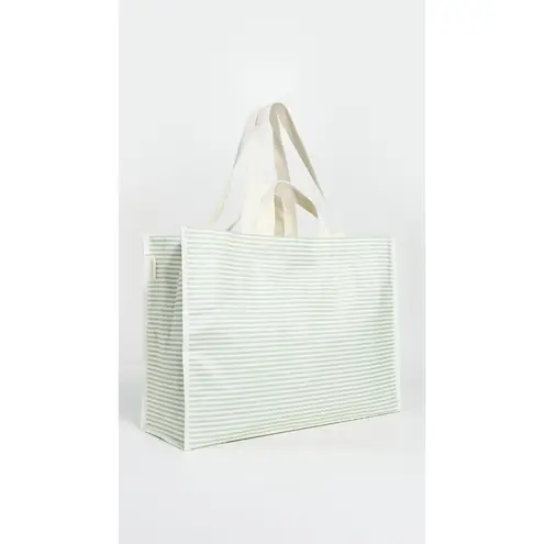 Sunnylife Carryall Beach Bag in La Palma Sage Stipe New Womens Tote Shopper Green