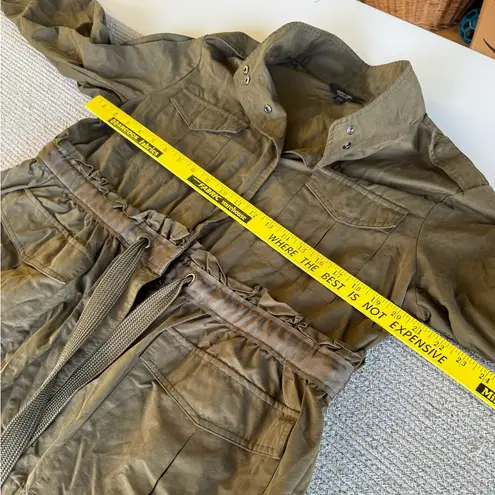 Simply Vera Vera Wang Olive Green Trench Coat Anorak Utility Jacket Petite XL