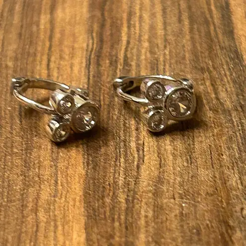 Sterling Silver Mickey Mouse huggie earrings