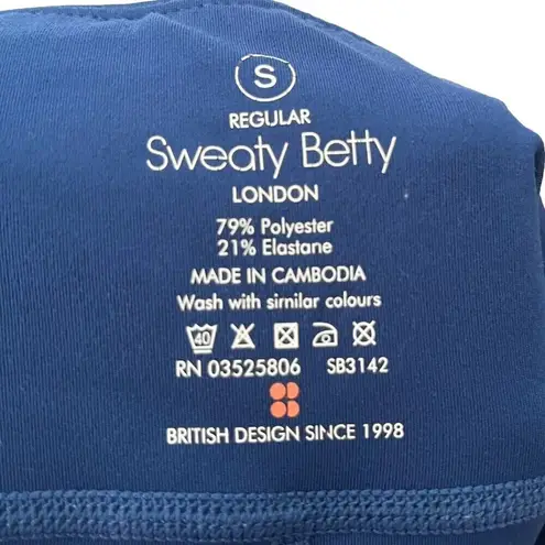 Sweaty Betty Contour Workout Leggings Blue SB3142 Womens Size Small