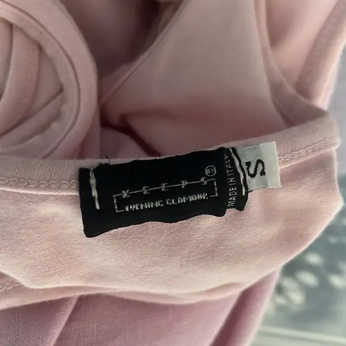 Vintage Dress Pale Pink Linen Tank Maxi Keeps Made in Italy Size Small