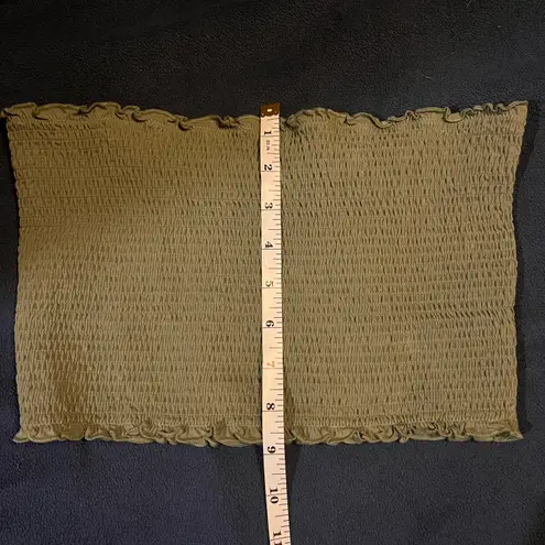 PINK - Victoria's Secret  Army Green Smocked Tube Top