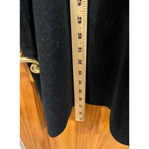 Eskandar Black Wool Cashmere Cocoon Coat Button Front Made in England Size 1