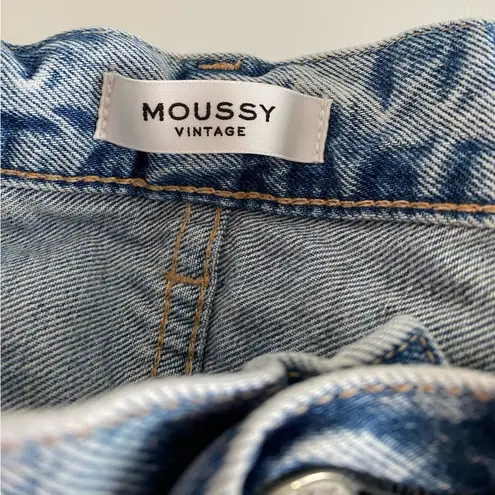 Moussy Vintage Blue Distressed Denim Jean Shorts Size 24