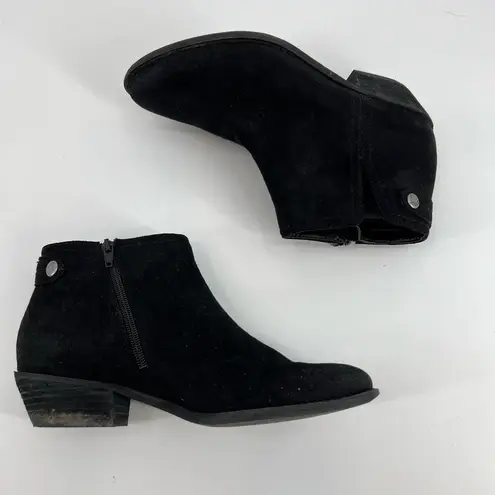 Zodiac black Madison ankle bootie shoe block heel almond toe autumn size 8.5