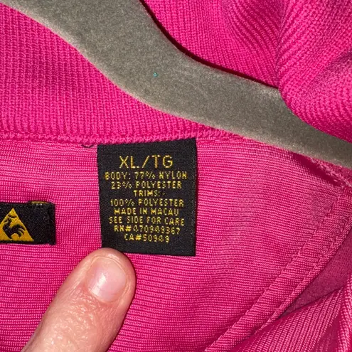 Le Coq Sportif Track Jacket Full Zip Pink Athletic Sportswear Women XL vintage Size undefined