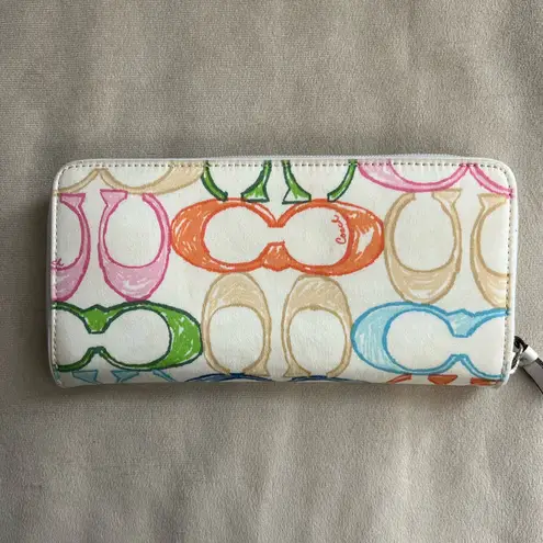 Coach 👜 Scribble Signature Multicolor Shoulder Bag & Wallet Set