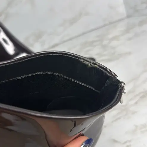 VHNY New York ladies patent leather pointed block heeled boots size 11