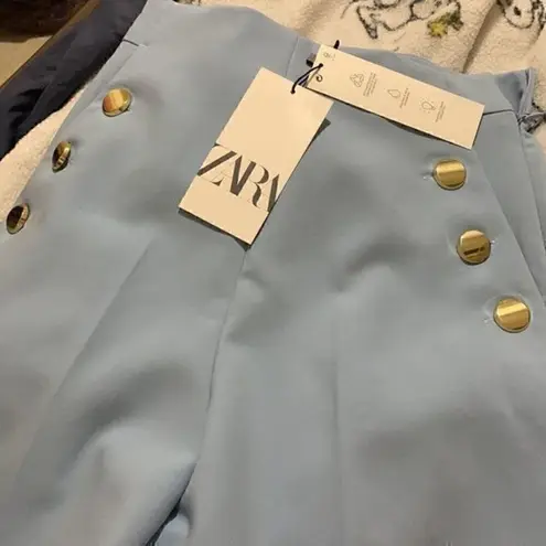 ZARA  shorts with buttons Light Blue 1608/032