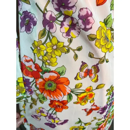 maxi dress floral flower power boho orange purple