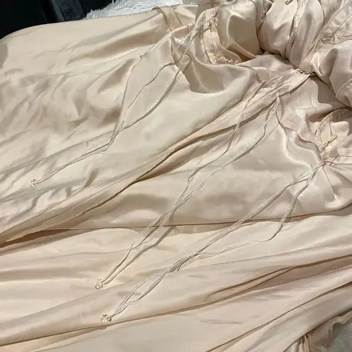 Sottero & Midgley Chauncey Lace Long Sleeve Train Wedding Gown in Ivory Blush Pink Size 8