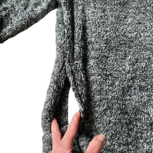 Alpine Sherpa women's M gray quarter zip pullover long sleeve zip up collared Size M