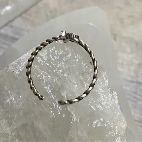 Chain Link CZ Adjustable Minimalist Ring Silver