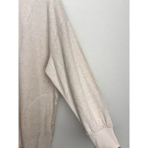 Faherty Legend Quarter Zip Dress Sweater Flowy Off White Size XL Minimal Soft