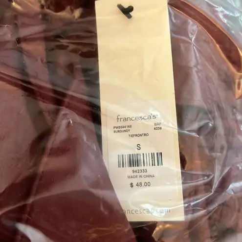Francesca’s Collection Tara Faux Suede Burgundy Shorts Size S Pink