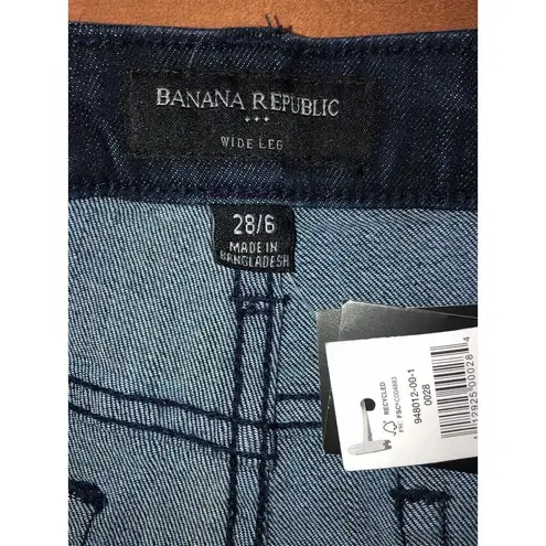 Banana Republic NWT  wide leg blue jeans size 6