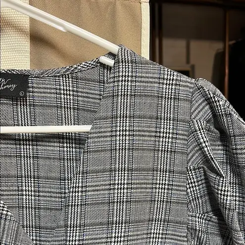 Milk & Honey Puff Blouse Gray Size L