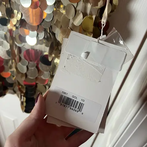 Mac Duggal NEW Jones Sleeveless A-Line Gold Disc Sequin Mini Trapeze Dress Sz 10