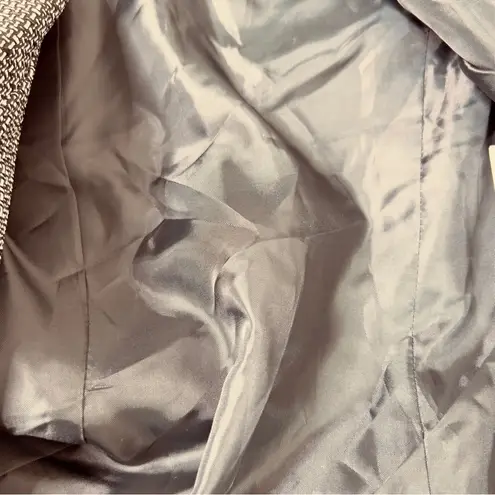 Le Suit Size 8 Black & White Long Sleeve Lined 1 Button Closure Jacket B…