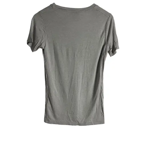 All Saints Wool Blend Light Gray Short Sleeve V-Neck T-Shirt Size Medium