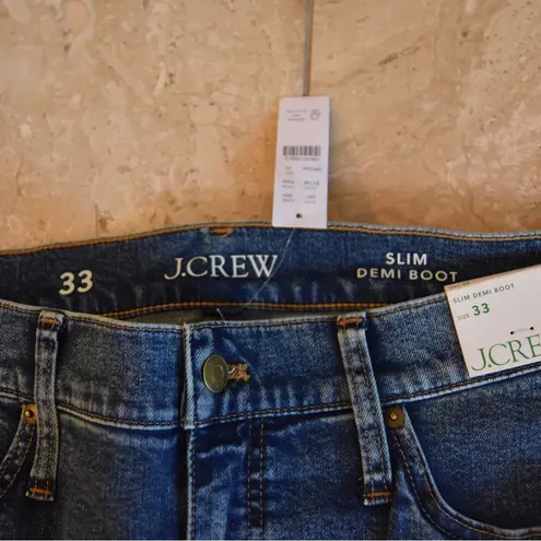 J.Crew  Slim Demi boot Blue Women's Jeans denim size 33