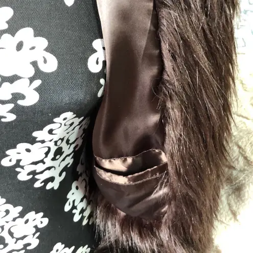 Isaac Mizrahi LIVE Brown Faux Fur Jacket Size XXS