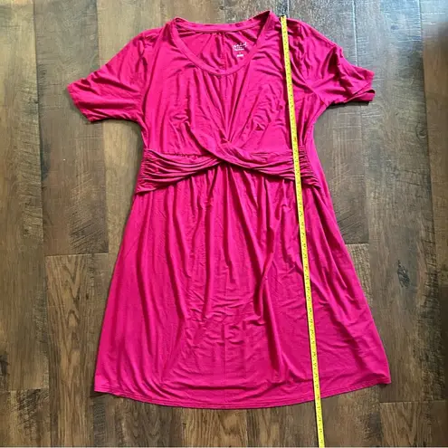 Isabel Maternity by Ingrid & Isabel, hot pink tee shirt dress, size L