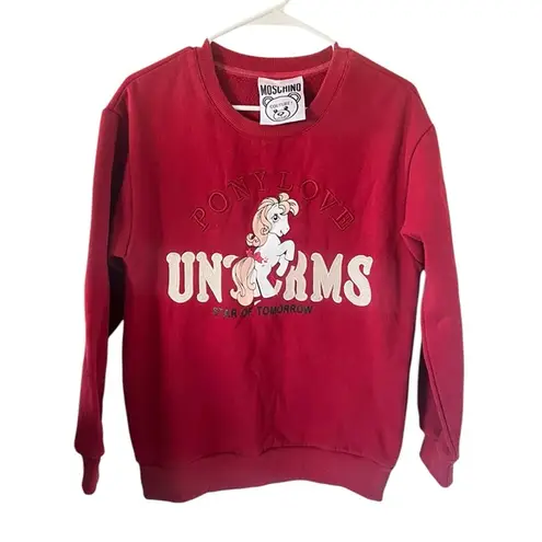 Moschino Couture Red Ponylove Rare Crewneck Sweater