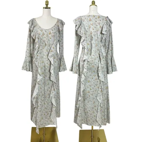 Spell & The Gypsy Ethereal Bohemian Witchy Fleur Frill Bias Maxi Dress XXL White