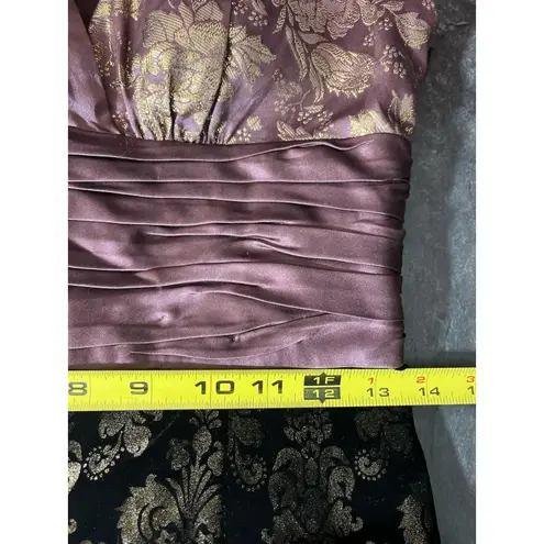 Phoebe Couture Oriental Silk Floral Brocade Sheath Cocktail Dress Size 4