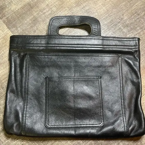 🐱THE LEATHER WORKS Black Leather Briefcase Bag