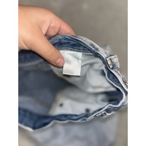 Pistola Cassie Mid Rise Straight Leg Jeans 24 Light Wash Distressed Festival